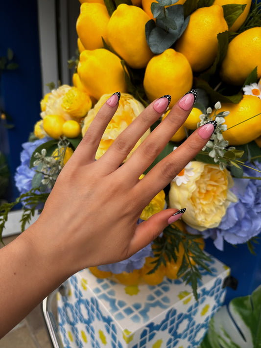 Polka dot press on nails