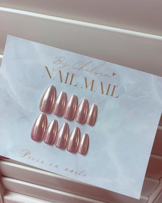 Pink Chrome Nails